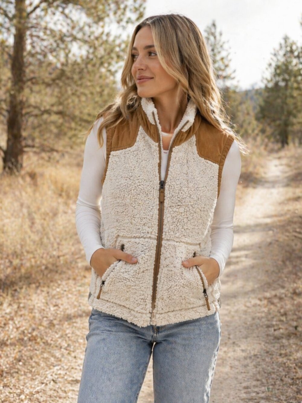 Royal Robbins Urbanesque Vest Faux Fur Trim Size Medium